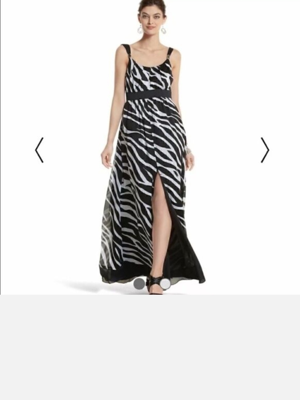 Black and White Zebra Print Maxi Dress White House Black Market
